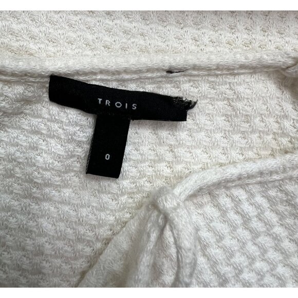 TROIS The Label Midi Waffle Knit Dress in White - Picture 3 of 3